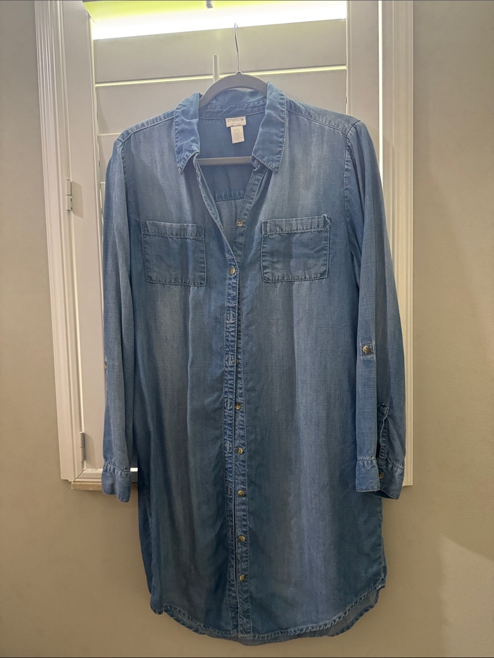 Chico's Light Blue Denim Tunic